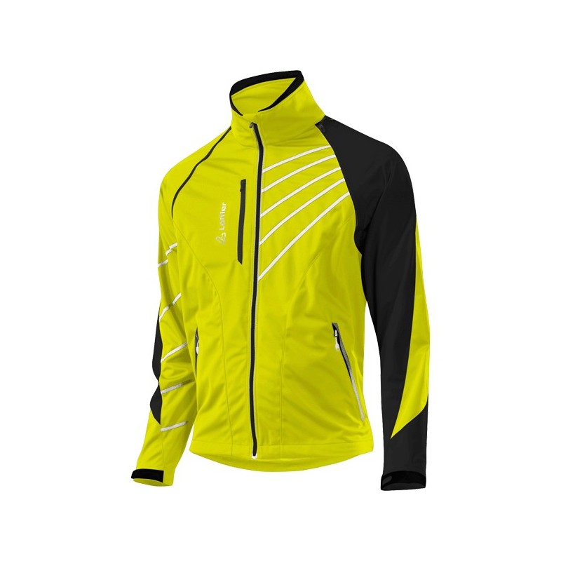 мужская разминочная куртка Löffler WS Softshell Light Worldcup лимонно-чёрная мужская разминочная куртка Löffler WS Softshell Light Worldcup лимонно-чёрная